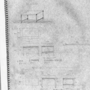 銀月南3号室用に制作した机の図面