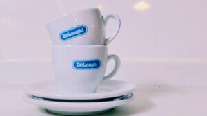 Two cups of Delonghi